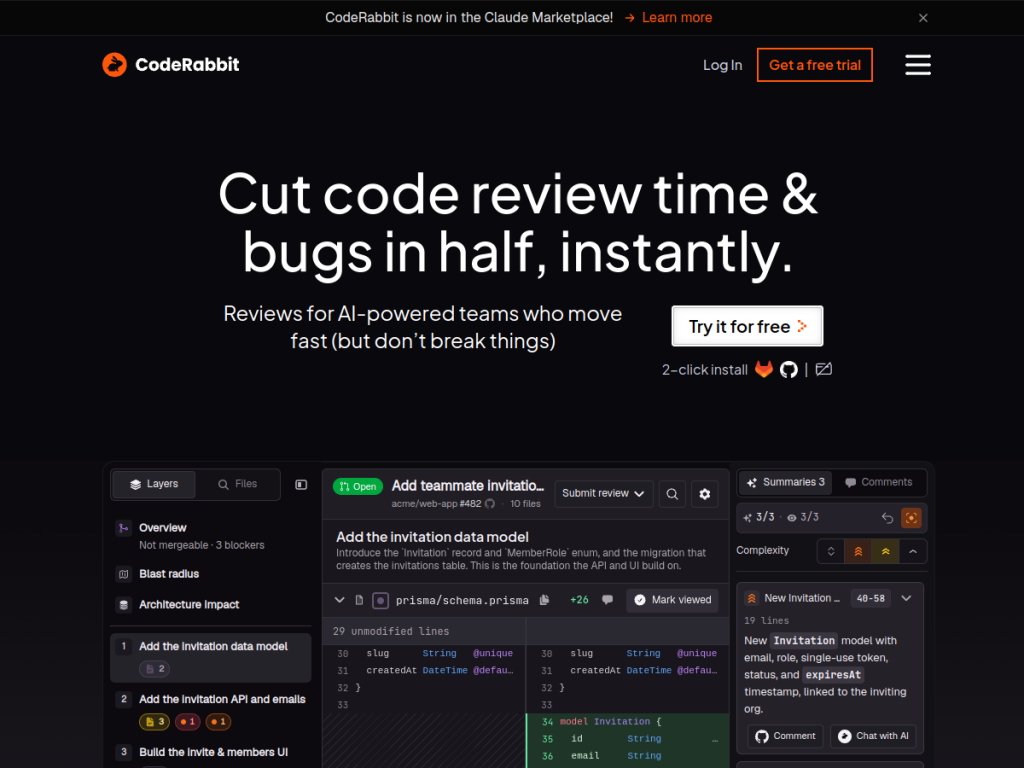 CodeRabbit screenshot