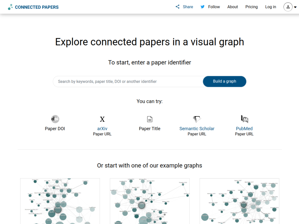 Connected Papers screenshot