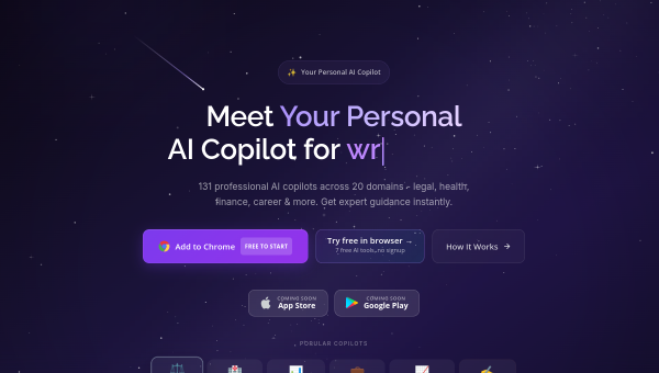 Copilotly logo and screenshot
