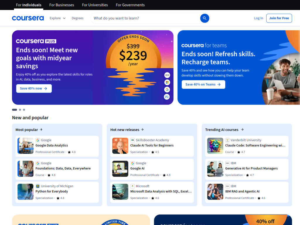 Coursera AI screenshot