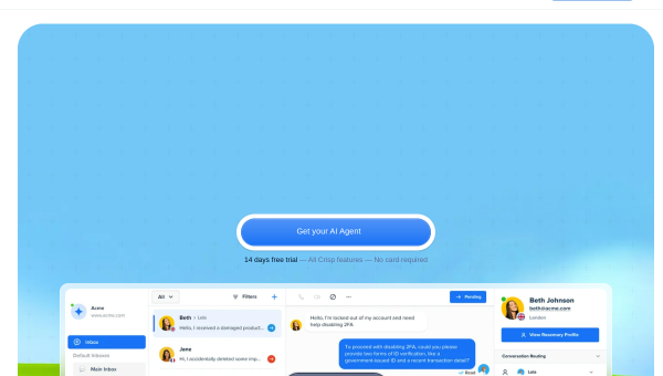 Crisp logo and screenshot