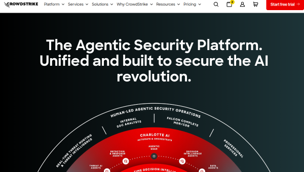 CrowdStrike Falcon logo and screenshot