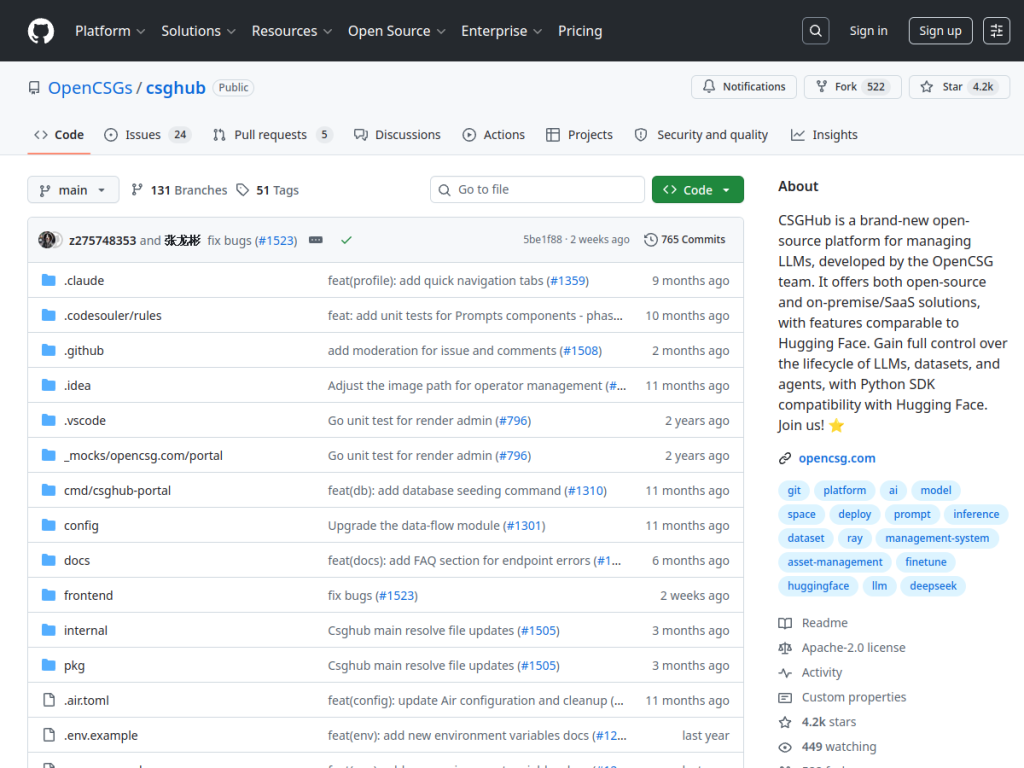 CSGHub screenshot