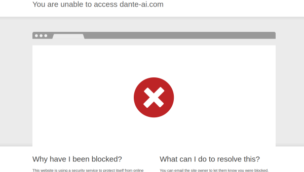 Dante AI logo and screenshot
