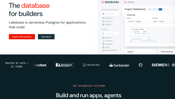 Databricks logo and screenshot