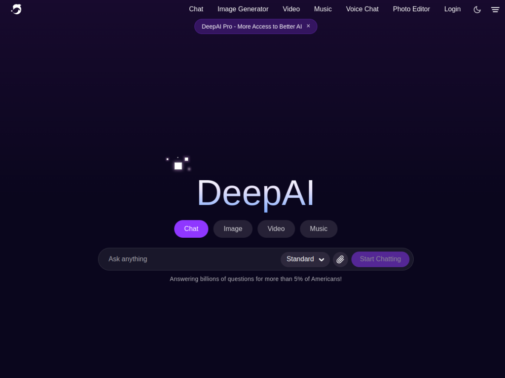 DeepAI screenshot