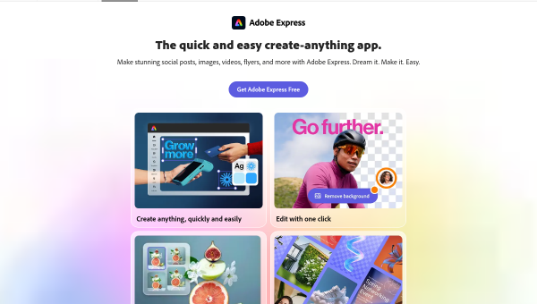 Adobe Express logo and screenshot
