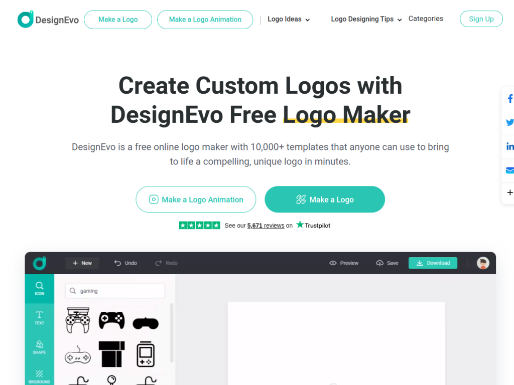 DesignEvo screenshot