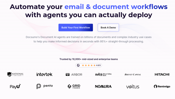 Docsumo logo and screenshot