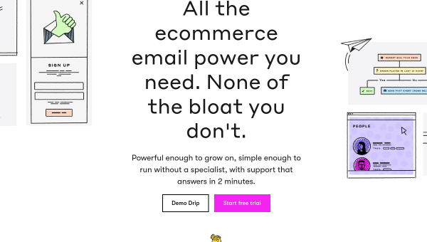 Drip logo and screenshot