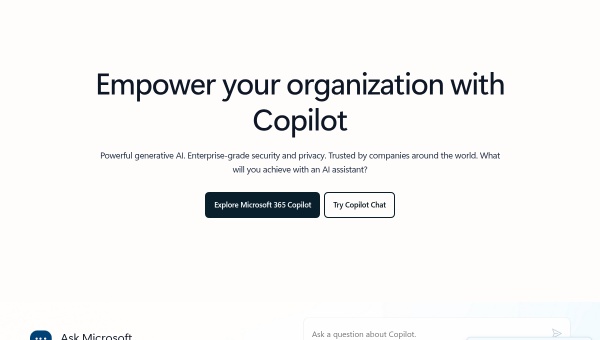 Microsoft Copilot logo and screenshot