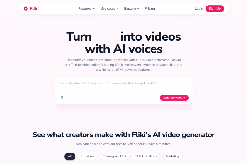 Fliki screenshot
