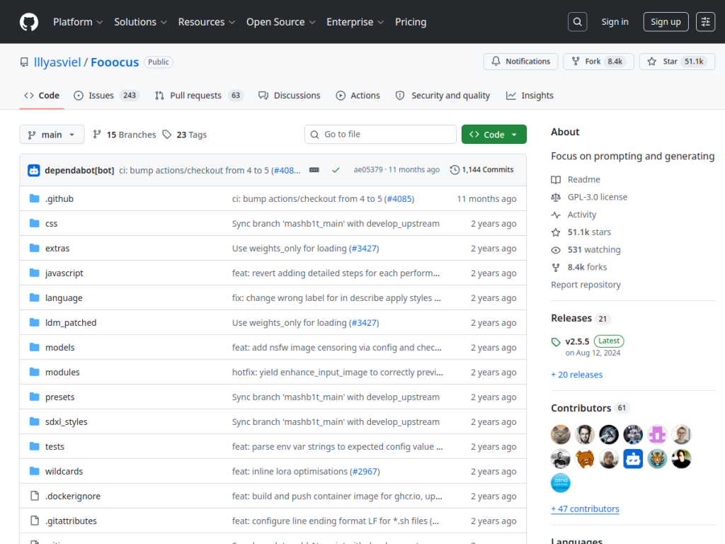 Fooocus screenshot