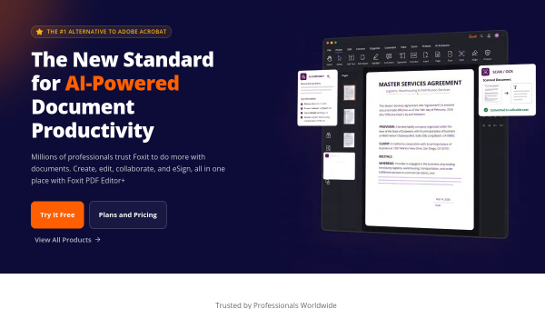 Foxit PDF Editor logo and screenshot