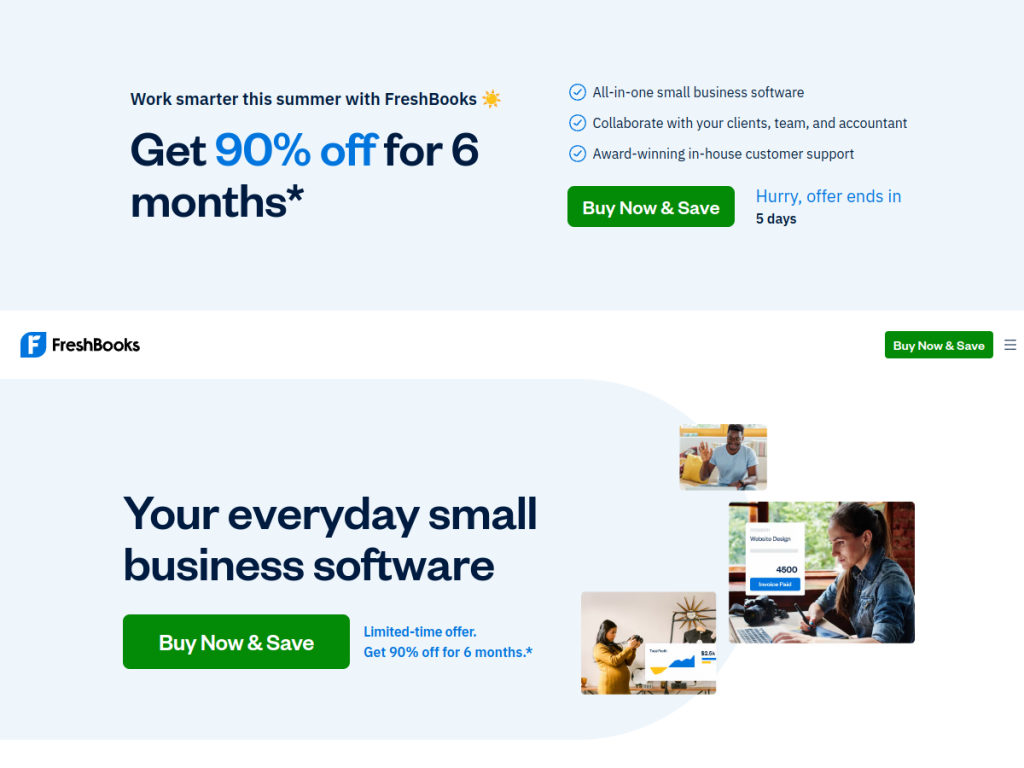 FreshBooks screenshot