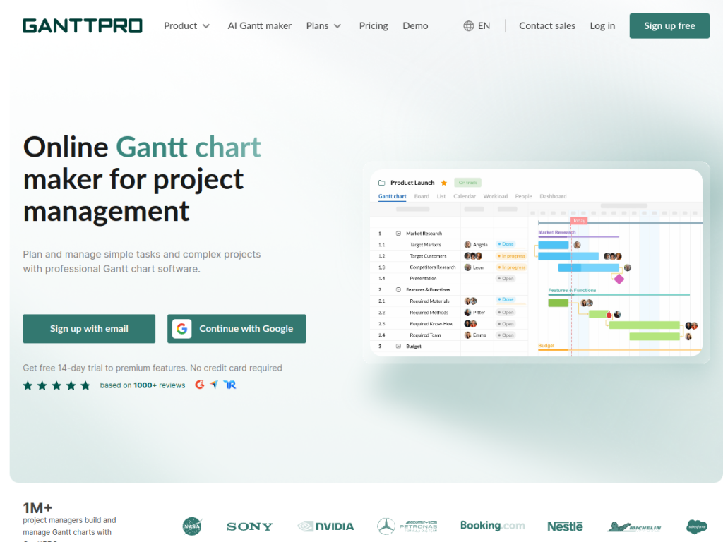 GanttPRO screenshot
