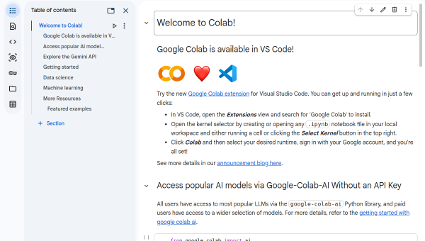 Google Colab logo and screenshot