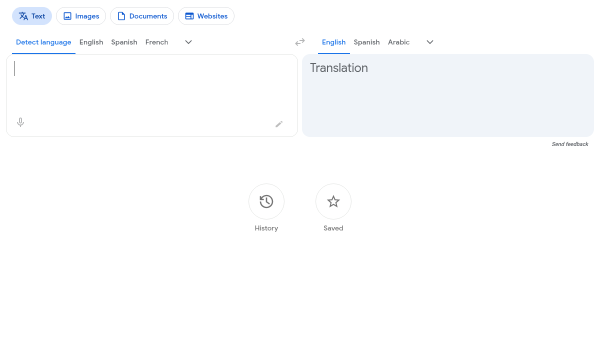 Google Translate AI logo and screenshot