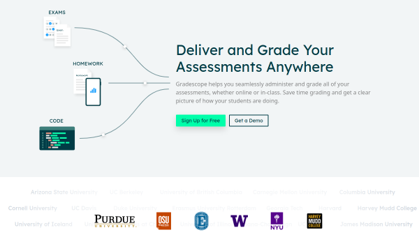 Gradescope logo and screenshot