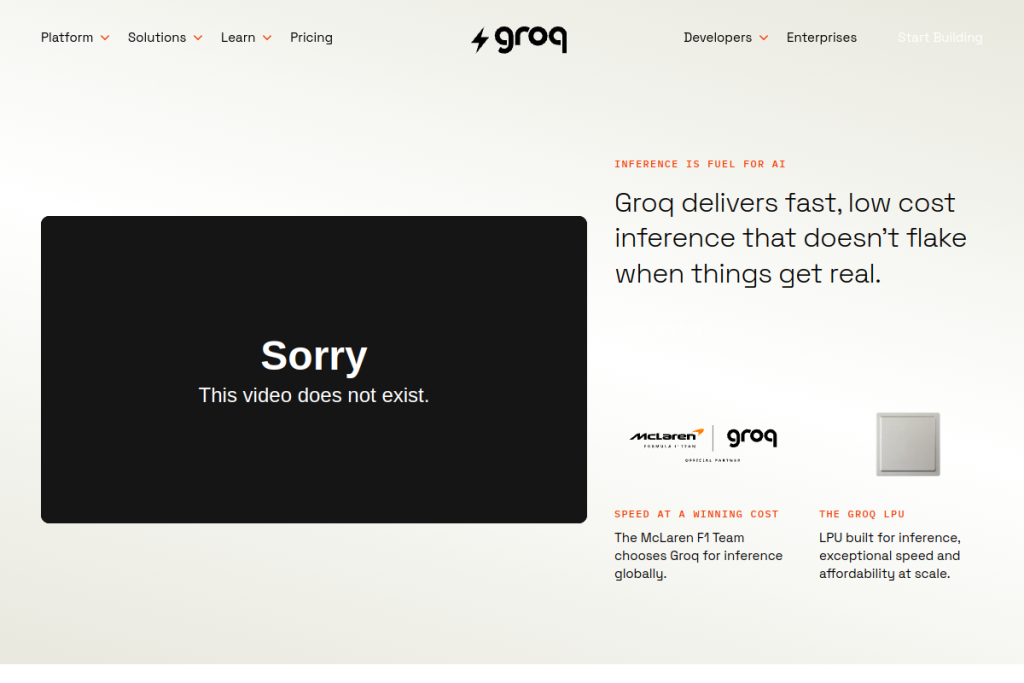 Groq screenshot