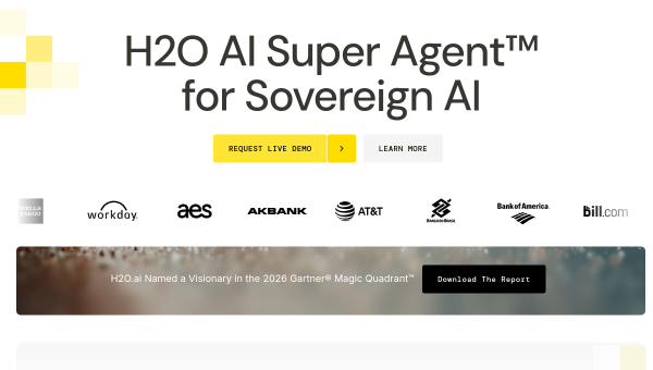 H2O.ai logo and screenshot