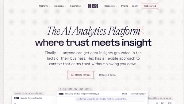 Hex logo and screenshot