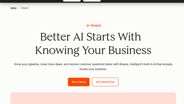 HubSpot AI logo and screenshot