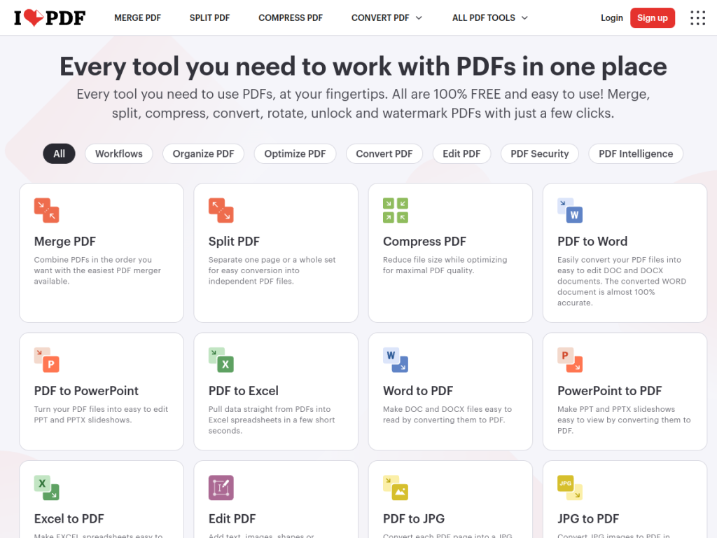 iLovePDF screenshot