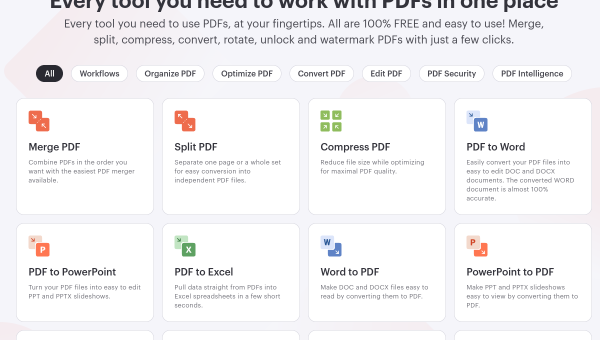 iLovePDF logo and screenshot