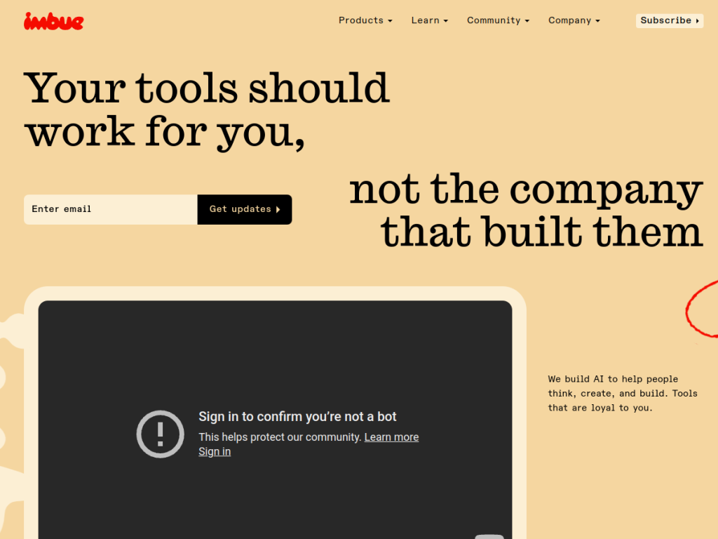 Imbue screenshot