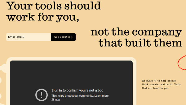 Imbue logo and screenshot