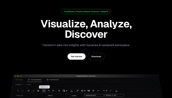 Kanaries logo and screenshot
