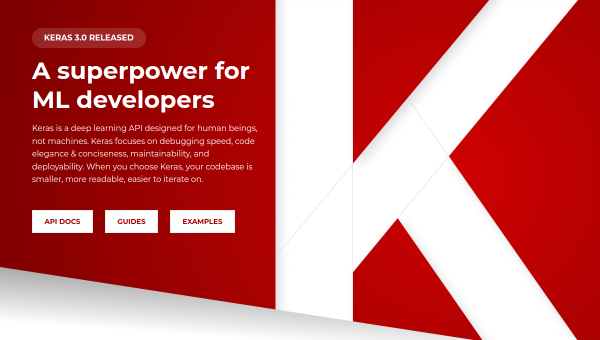 Keras logo and screenshot