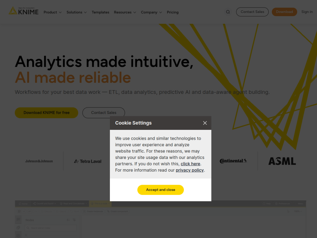 KNIME screenshot