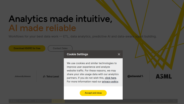 KNIME logo and screenshot