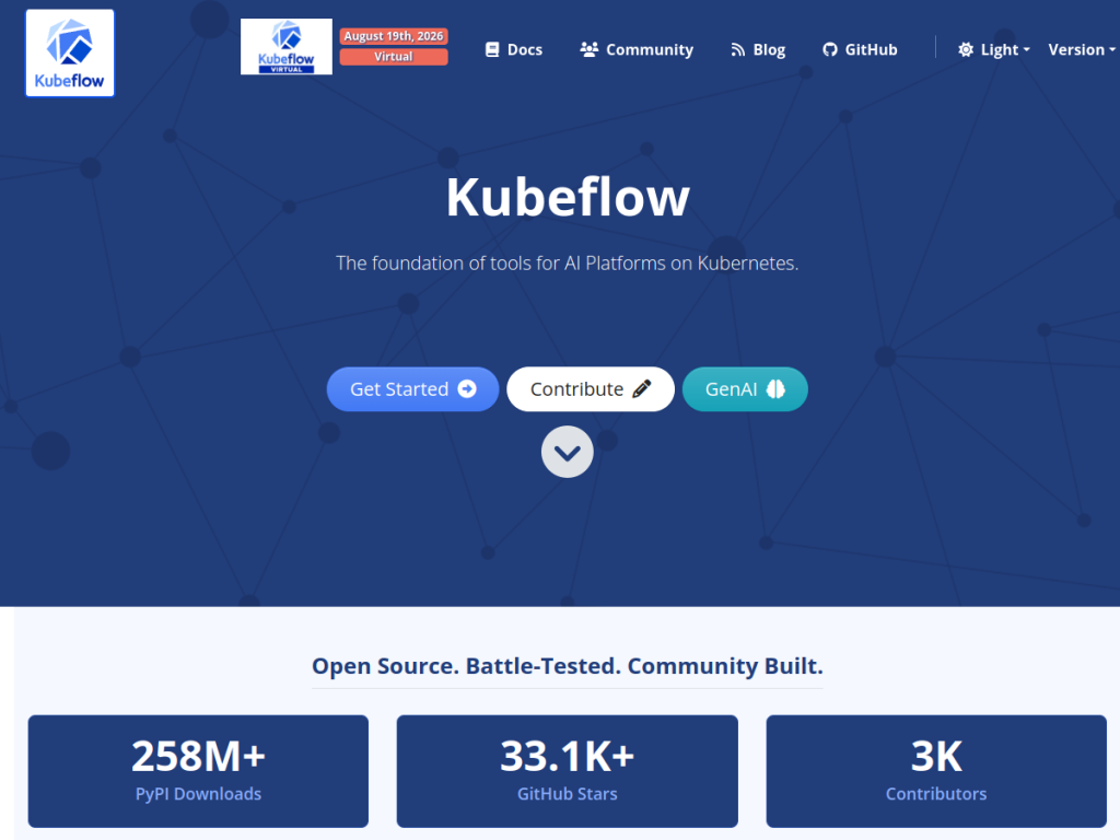 Kubeflow screenshot