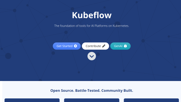 Kubeflow logo and screenshot