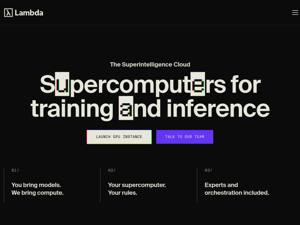 Lambda Labs screenshot
