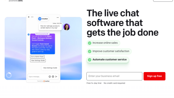 LiveChat logo and screenshot