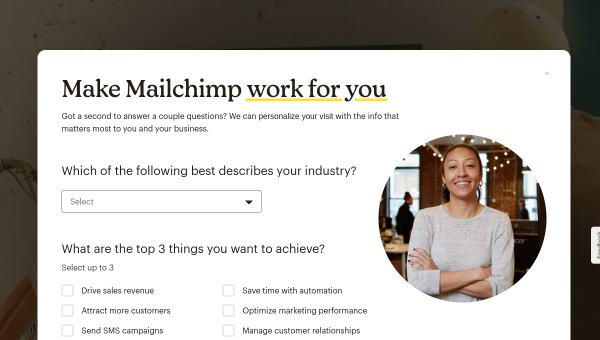 Mailchimp logo and screenshot