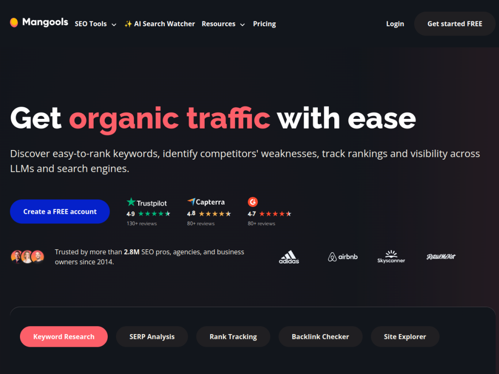 Mangools screenshot