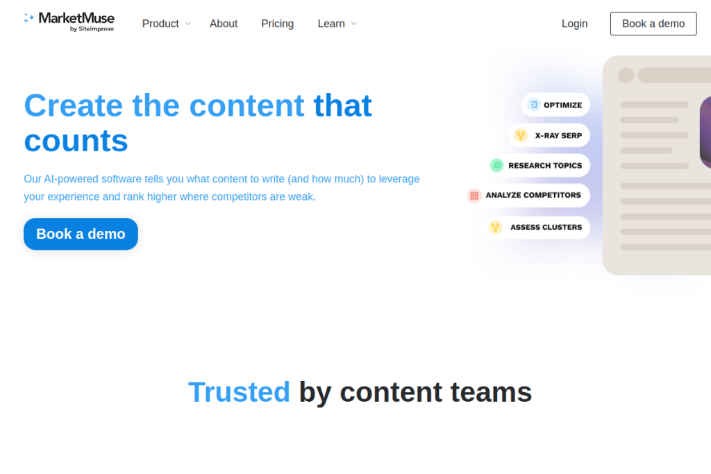 MarketMuse screenshot