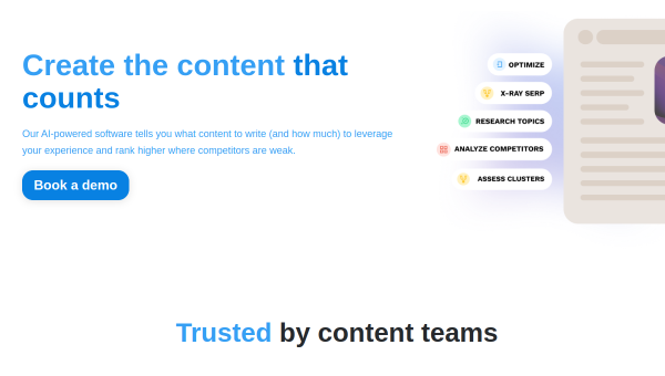 MarketMuse logo and screenshot