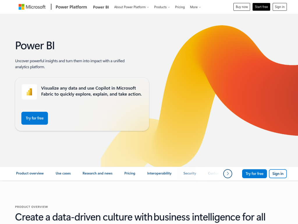 Microsoft Power BI screenshot