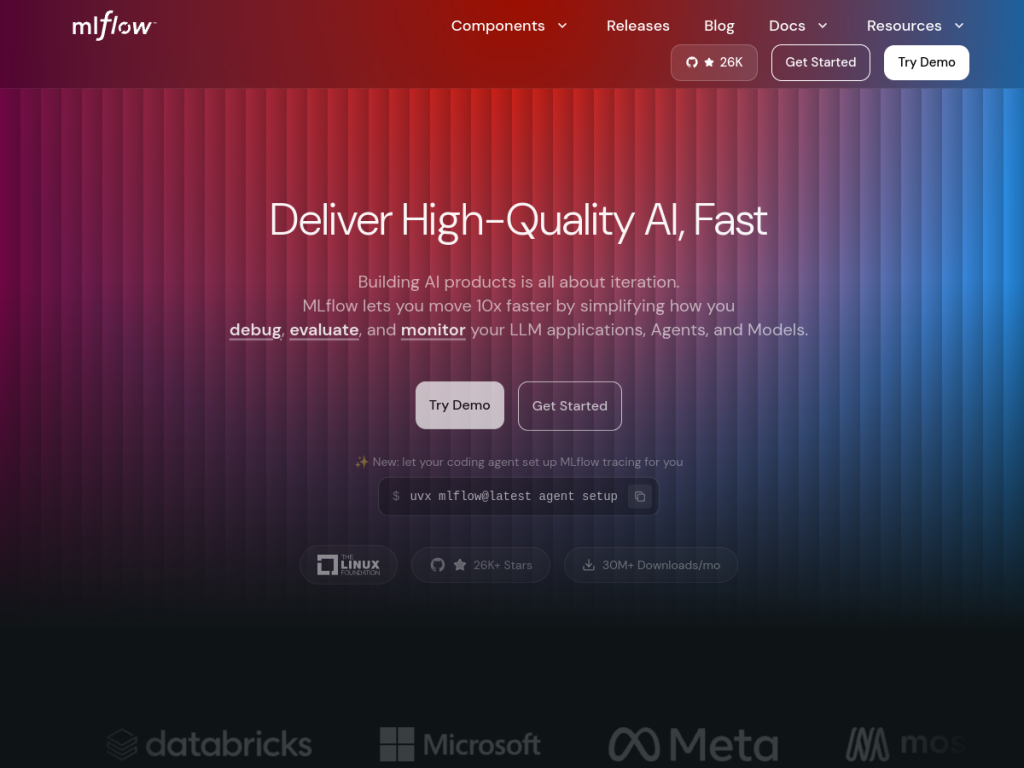 MLflow screenshot