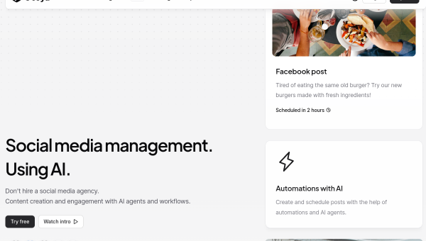 Ocoya logo and screenshot