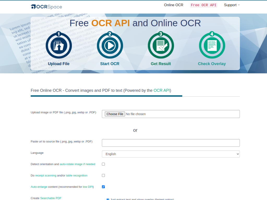 OCR.space screenshot