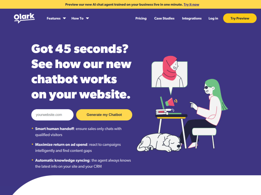 Olark screenshot