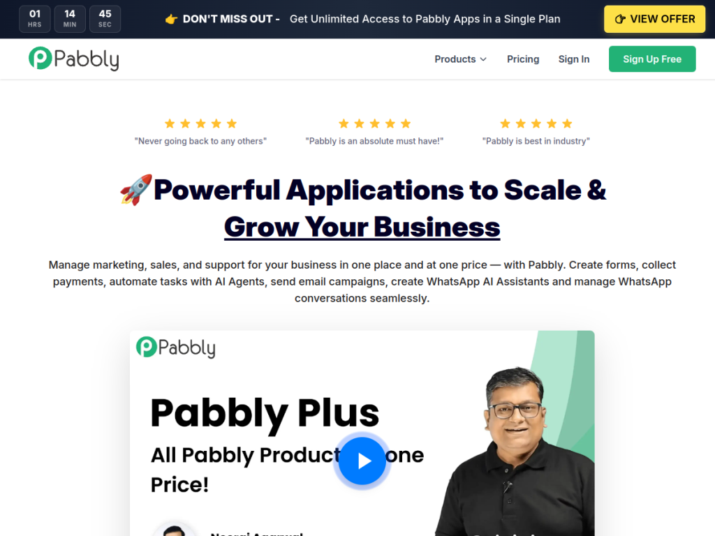 Pabbly screenshot