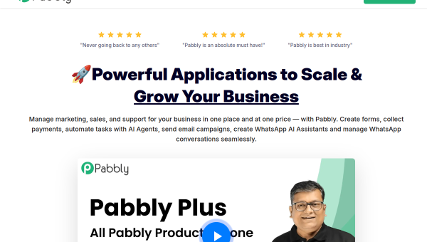 Pabbly logo and screenshot
